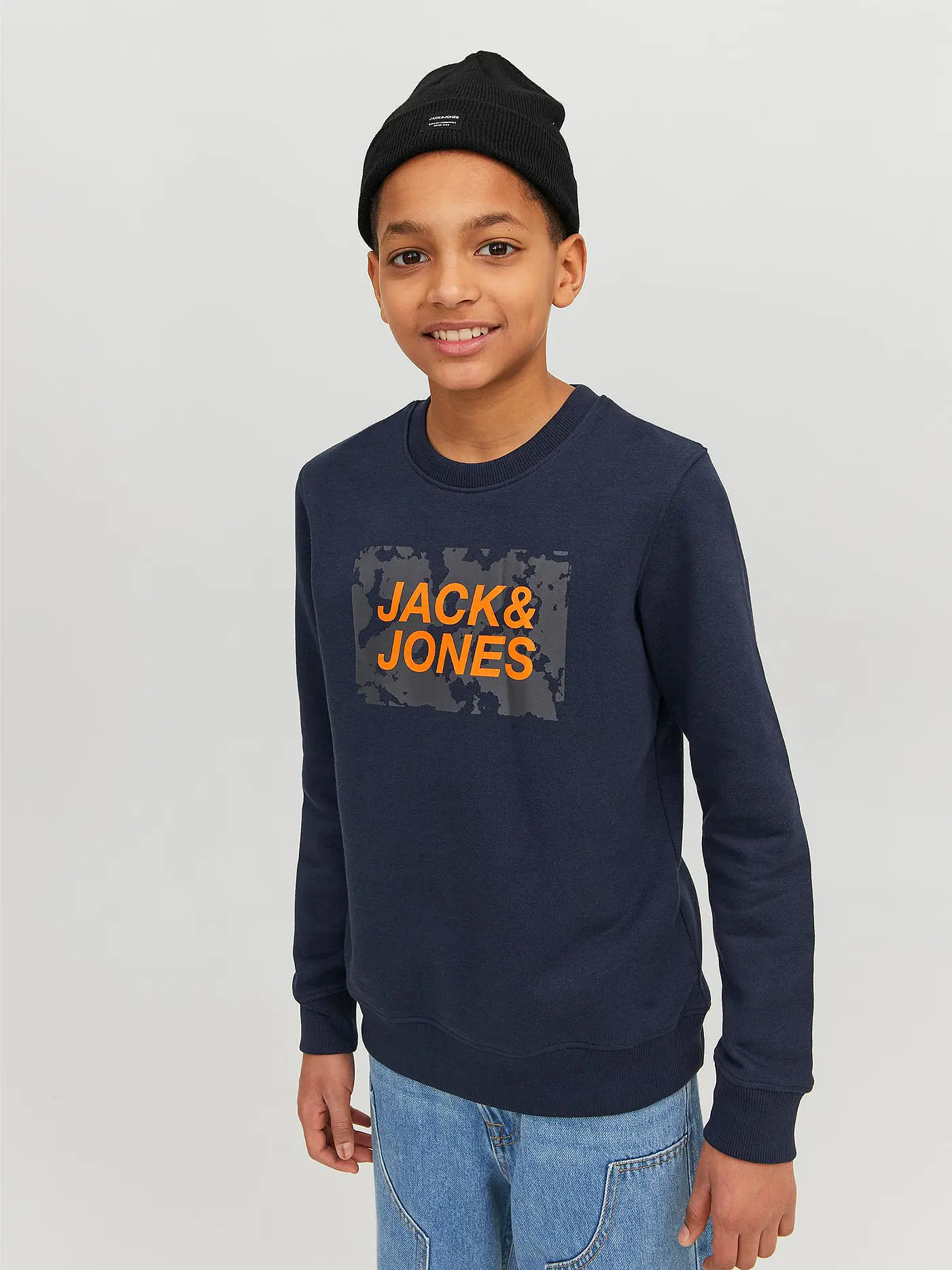 JACK & JONES | Jungen Haube " DNA " | schwarz